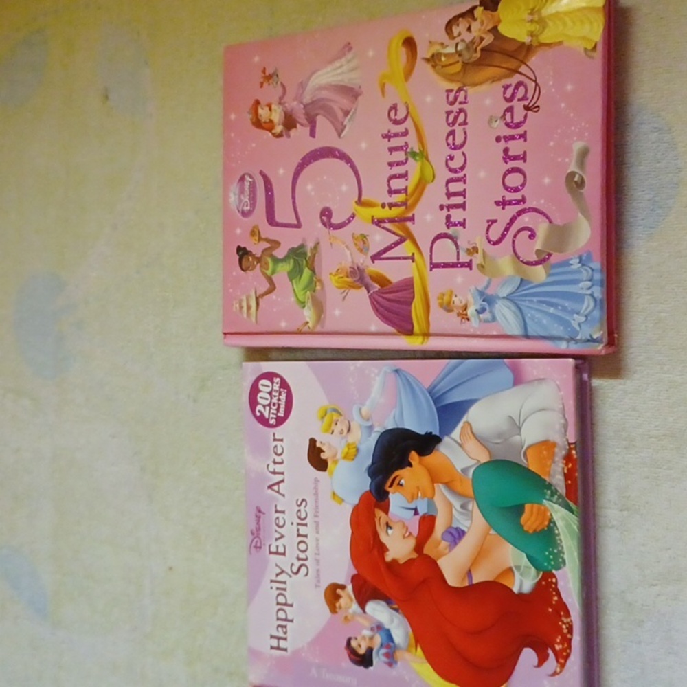 Disney Princesses Book Bundle, Beautifully Illustrated, One With Stickers